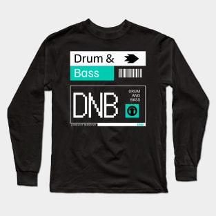 DRUM AND BASS  - DNB Ticket steez (white/teal) Long Sleeve T-Shirt